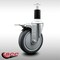 Service Caster 5'' SS Thermoplastic Rubber Swivel 1-3/8'' Expanding Stem Caster Total Lock Brake SCC-SSEXTTL20S514-TPRB-138 - alternate 4